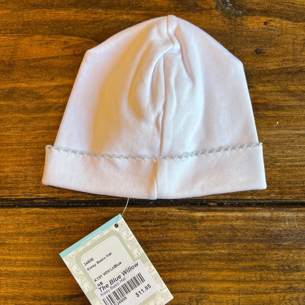 Kissy Kissy Basic White Newborn Hat